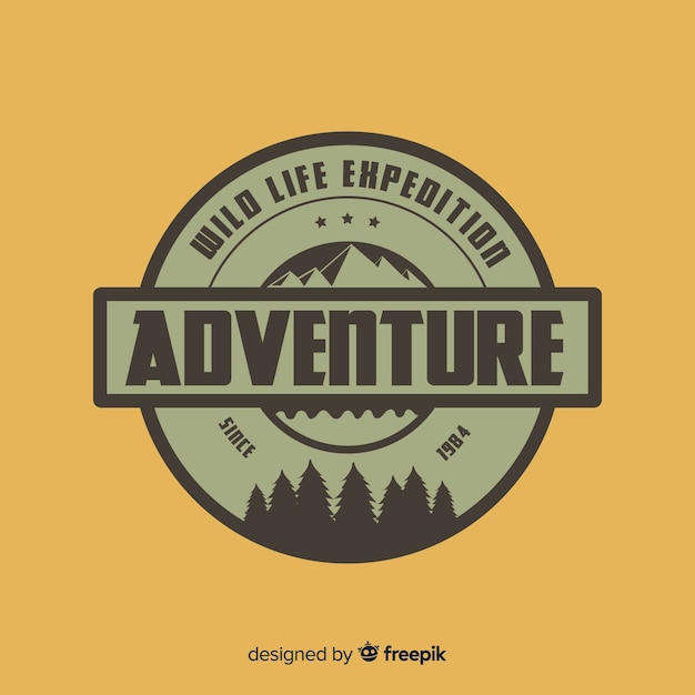 Download Free Vintage Adventure Logo Background Free Vector Use our free logo maker to create a logo and build your brand. Put your logo on business cards, promotional products, or your website for brand visibility.