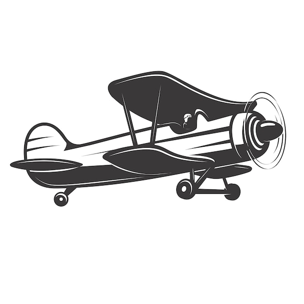 Download Premium Vector | Vintage airplane illustration. element ...