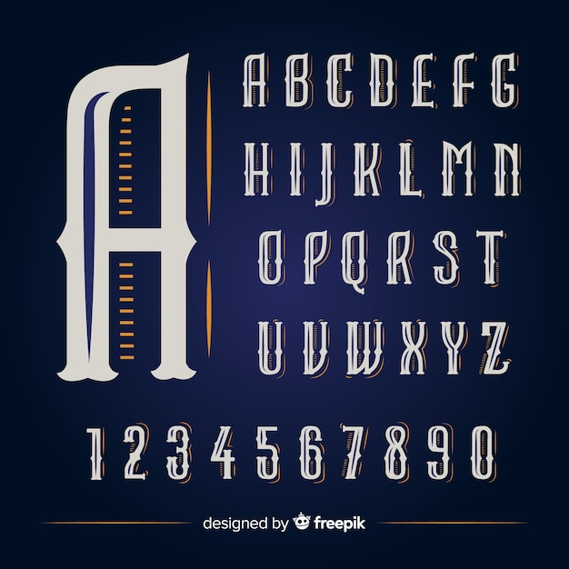 Vintage alphabet | Free Vector