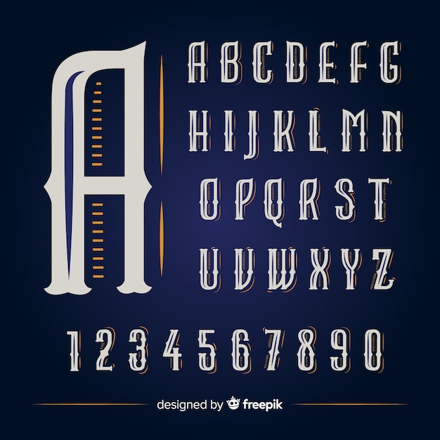 Download Vintage alphabet | Free Vector