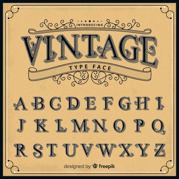 Free Printable Vintage Alphabet Letters