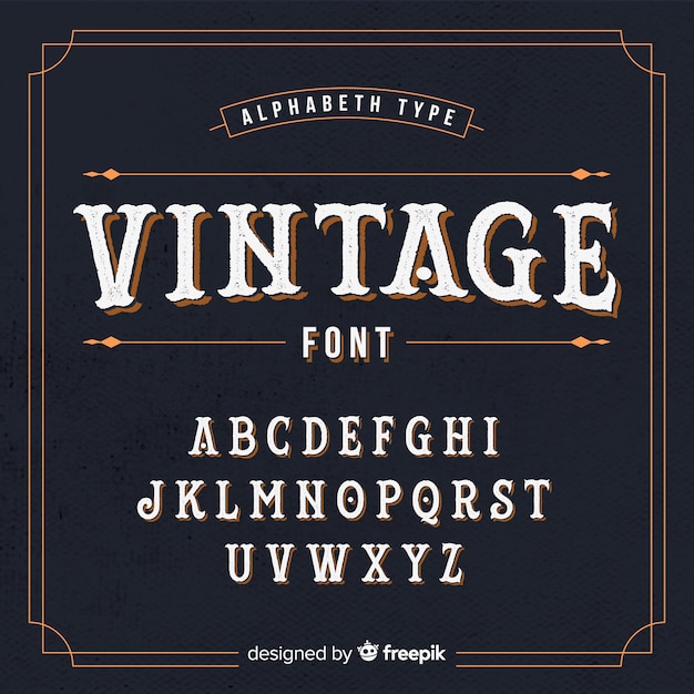 Download Vintage alphabet Vector | Free Download