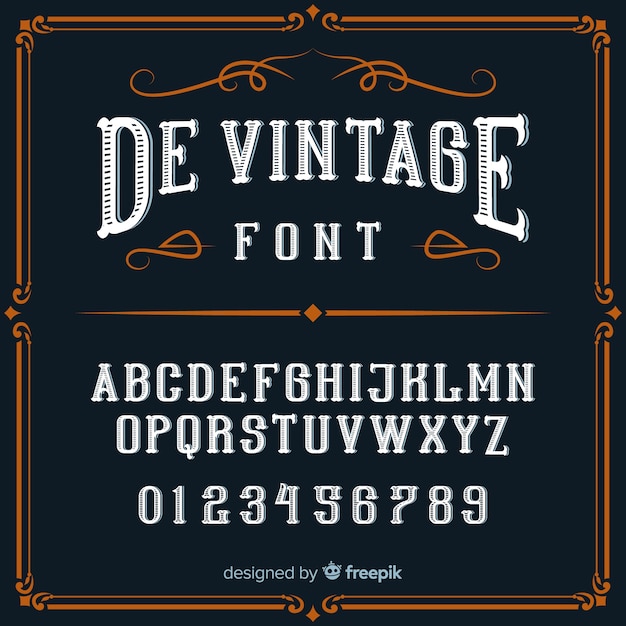Download Vintage alphabet Vector | Free Download