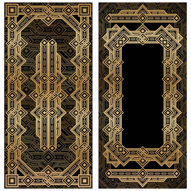 Vintage art deco frame Vector | Free Download