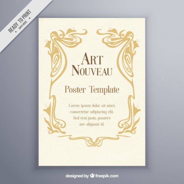 Art Nouveau Invitation Template 1