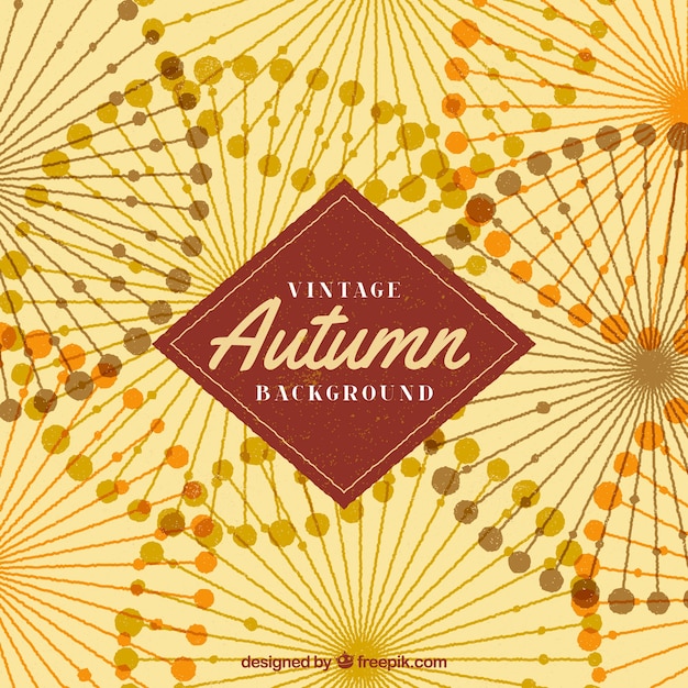 Vintage autumn background with abstract style