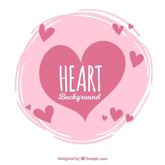 Free Vector | Vintage background of hearts