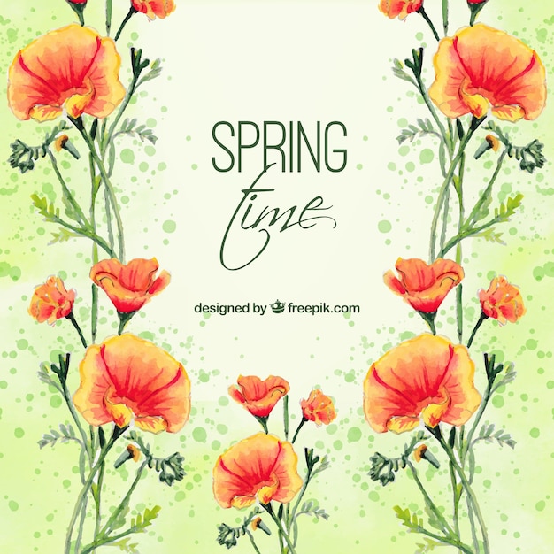 Premium Vector Vintage Background Of Orange Watercolor Flowers Download 11,629 flores fondo free vectors. https www freepik com profile preagreement getstarted 1041310