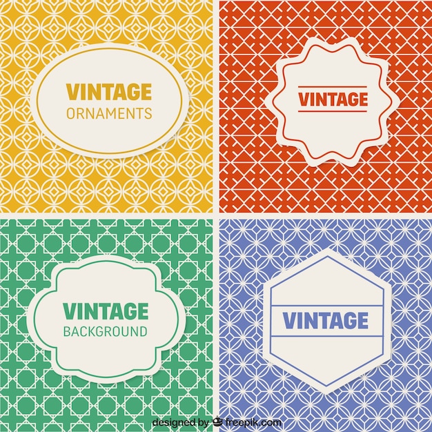 Download Free Vector | Vintage backgrounds collection