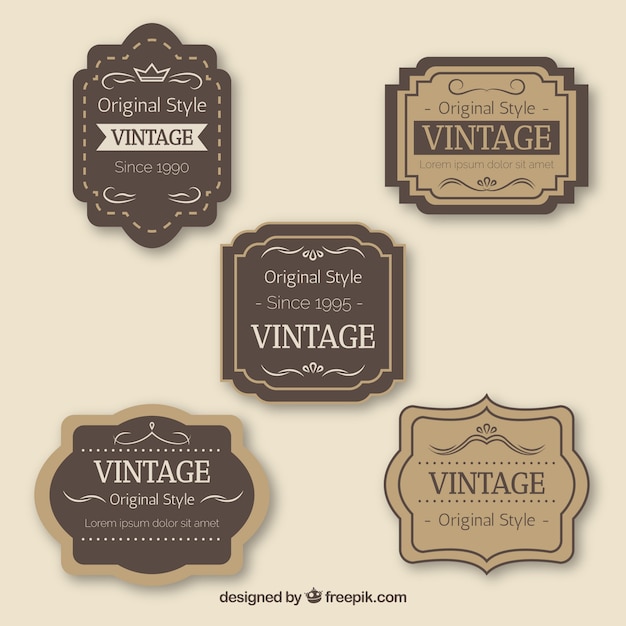 Vintage badge collection | Free Vector