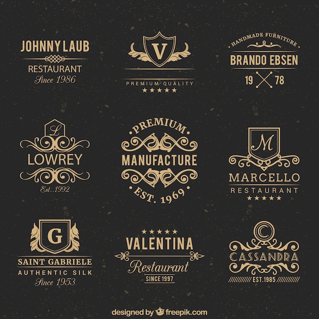 Download Free Download This Free Vector Vintage Badges Use our free logo maker to create a logo and build your brand. Put your logo on business cards, promotional products, or your website for brand visibility.
