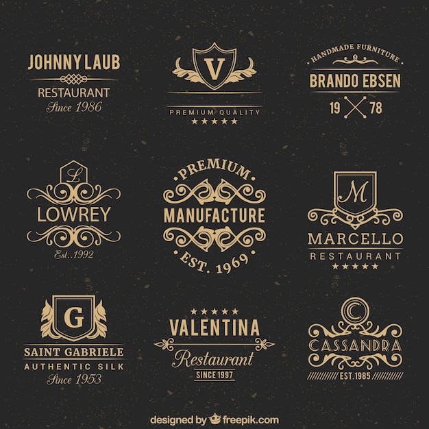 Download Vintage badges | Free Vector