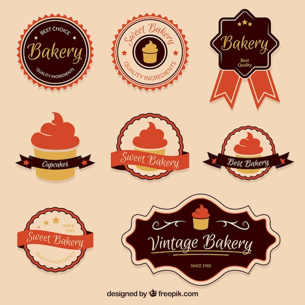 Download Free Download This Free Vector Vintage Bakery Badges Collection Use our free logo maker to create a logo and build your brand. Put your logo on business cards, promotional products, or your website for brand visibility.