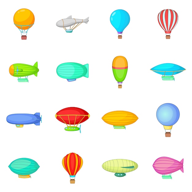 Premium Vector Vintage Balloons Icons Set