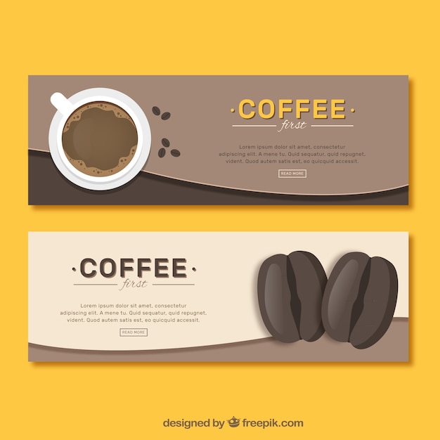 Download Free Vintage Banners For Coffee And Coffee Beans Free Vector Use our free logo maker to create a logo and build your brand. Put your logo on business cards, promotional products, or your website for brand visibility.