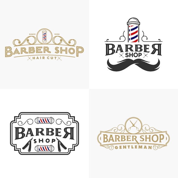 Download Free Vintage Barber Shop Logo Collection Premium Vector Use our free logo maker to create a logo and build your brand. Put your logo on business cards, promotional products, or your website for brand visibility.