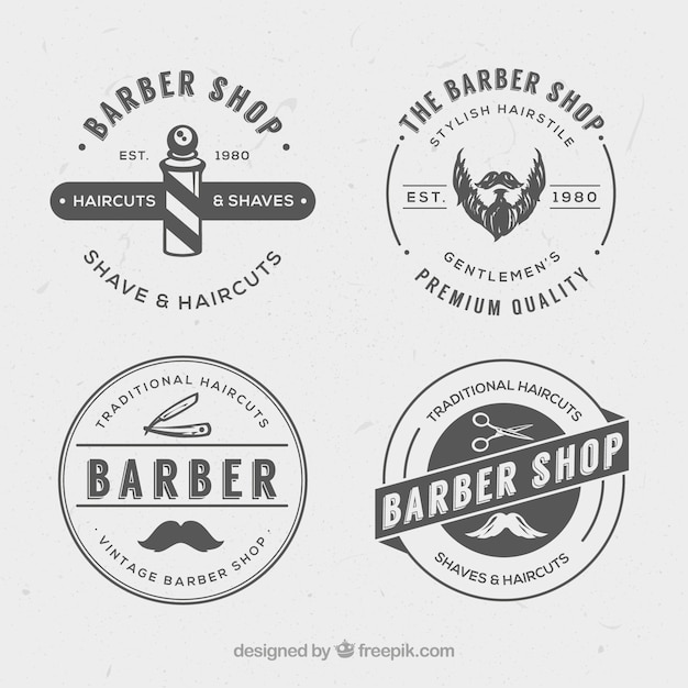 Download Free Download This Free Vector Vintage Barber Shop Logos Use our free logo maker to create a logo and build your brand. Put your logo on business cards, promotional products, or your website for brand visibility.