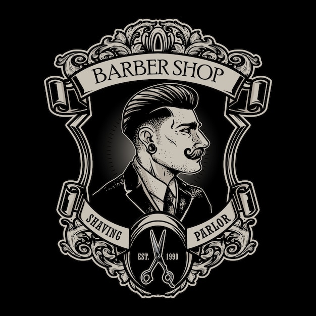 Download Free Vintage Barbershop Emblem Premium Vector Use our free logo maker to create a logo and build your brand. Put your logo on business cards, promotional products, or your website for brand visibility.