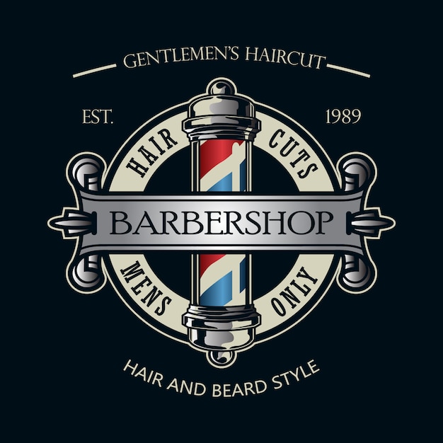 Download Free Vintage Barbershop Logo Premium Vector Use our free logo maker to create a logo and build your brand. Put your logo on business cards, promotional products, or your website for brand visibility.