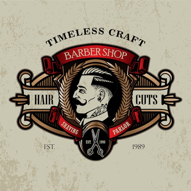 Download Free Vintage Barbershop Sign Premium Vector Use our free logo maker to create a logo and build your brand. Put your logo on business cards, promotional products, or your website for brand visibility.