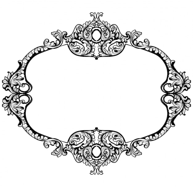 Premium Vector | Vintage baroque rococo frame