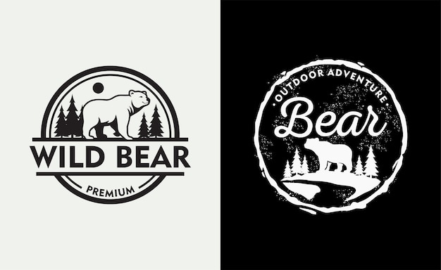 Premium Vector | Vintage bear logo