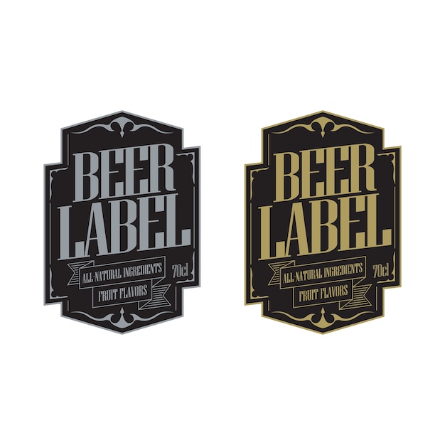 Download Vintage beer label Vector | Premium Download