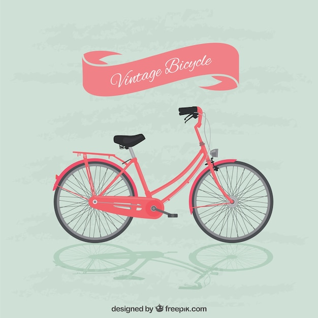 Download Free Vector | Vintage bicycle illustration