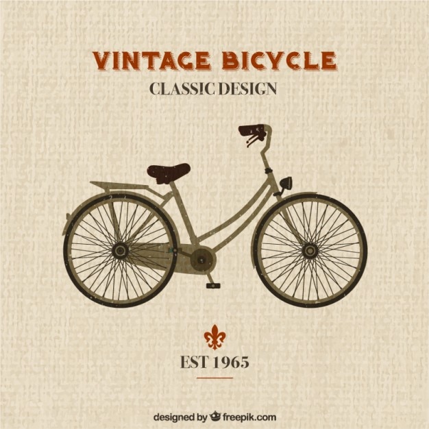 Download Free Vector | Vintage bicycle