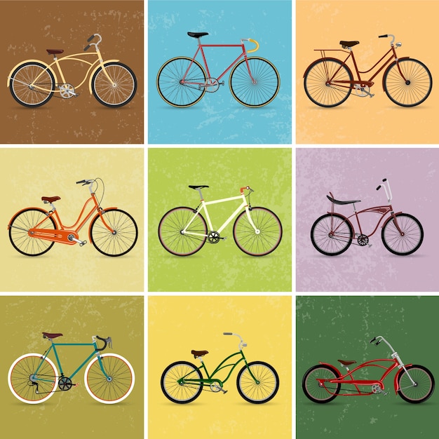 Vintage bicycles collection