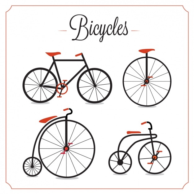 Download Free Vector | Vintage bicycles collection