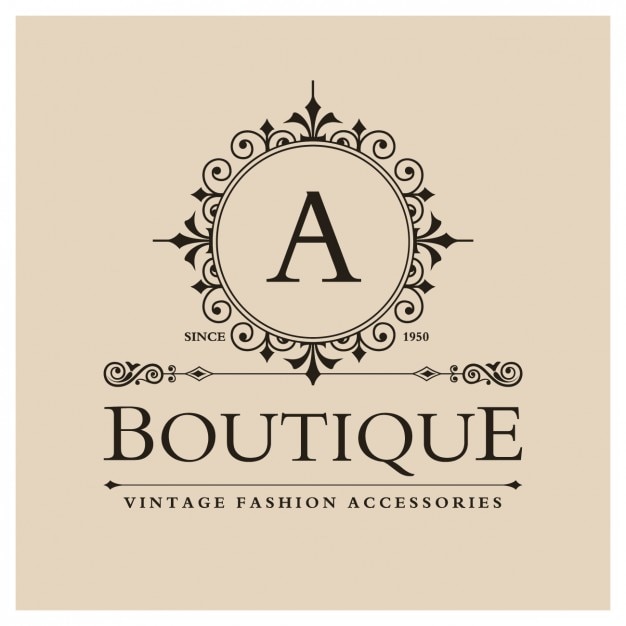 Free Vector Vintage Boutique Logo