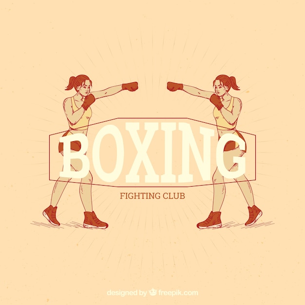 Vintage boxing label