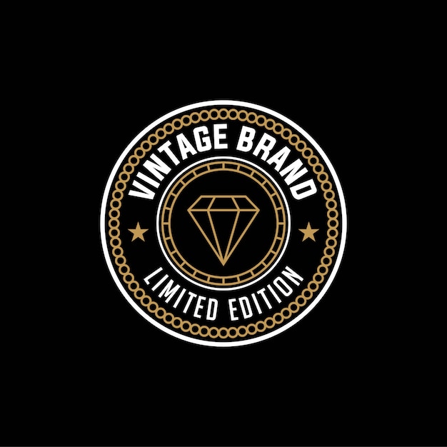 Download Premium Vector | Vintage brand limited edition, diamond ...