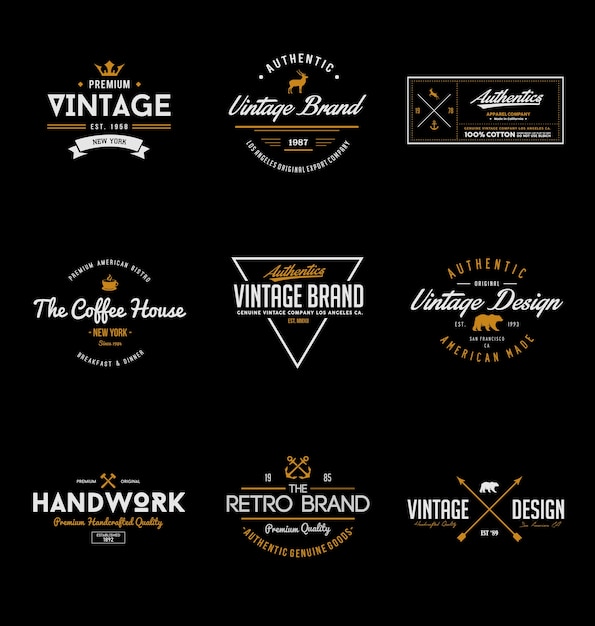 Premium Vector Vintage Brand Logo