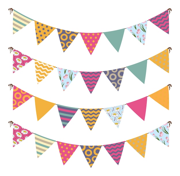 Premium Vector | Vintage bunting flag