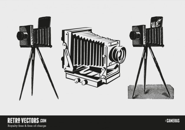 Download Free Vector | Vintage cameras