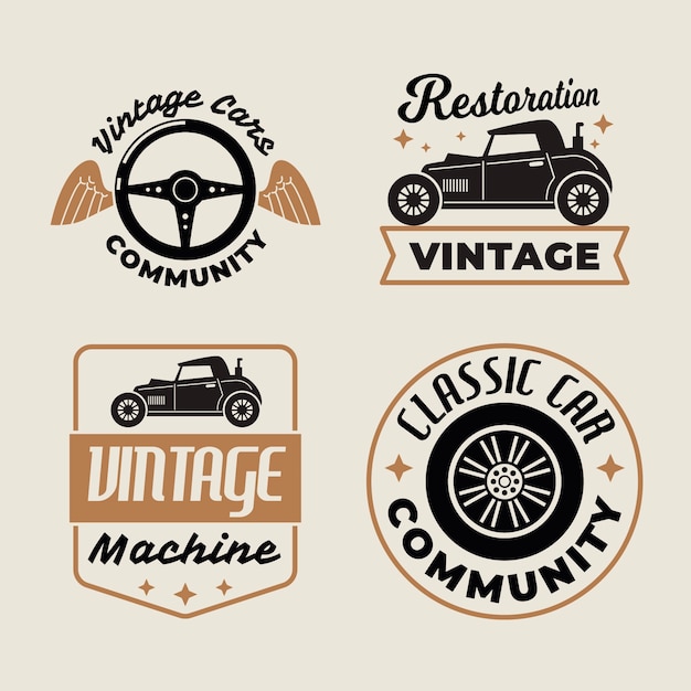 Download Free Vintage Car Logo Collection Concept Free Vector Use our free logo maker to create a logo and build your brand. Put your logo on business cards, promotional products, or your website for brand visibility.