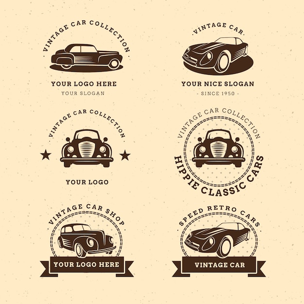 Download Free Vintage Car Logo Collection Free Vector Use our free logo maker to create a logo and build your brand. Put your logo on business cards, promotional products, or your website for brand visibility.