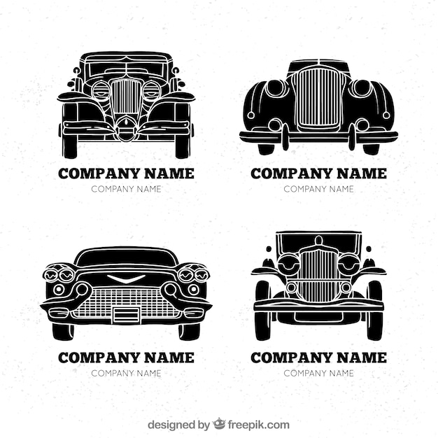 Download Vintage car logo collection | Free Vector