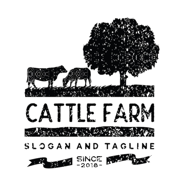 Download Design Cattle Farm Logo Ideas PSD - Free PSD Mockup Templates
