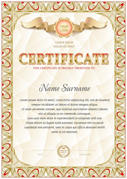 Download Free Vintage Certificate Blank Template Premium Vector Use our free logo maker to create a logo and build your brand. Put your logo on business cards, promotional products, or your website for brand visibility.