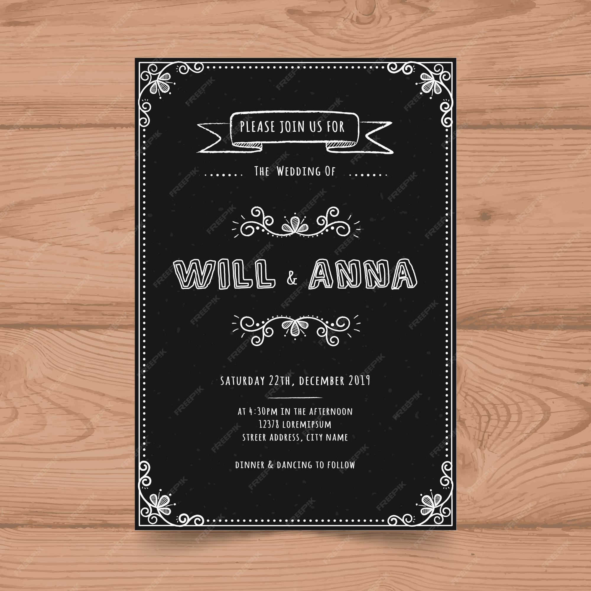 premium-vector-vintage-chalkboard-wedding-invitation-card-template