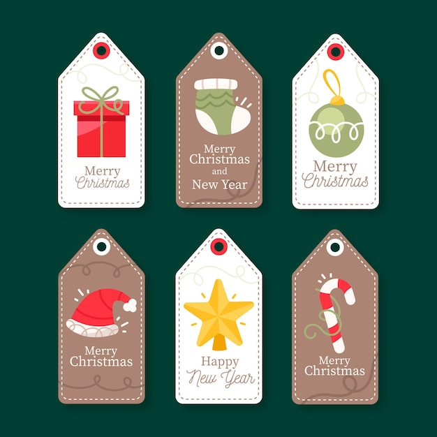 Free Vector | Vintage christmas badge collection