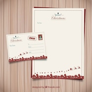 Vintage Christmas Letter Template Vector Free Download