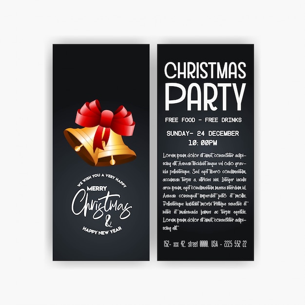 Download Premium Vector | Vintage christmas party flyer template