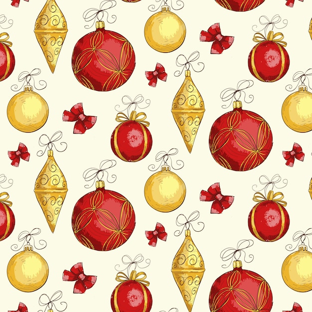 Download Vintage christmas pattern background Vector | Free Download