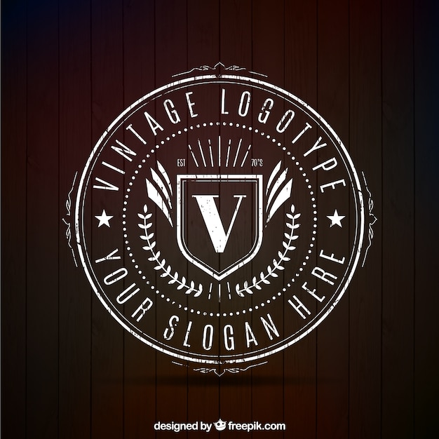 Vintage Circular Logotype Vector Free Download