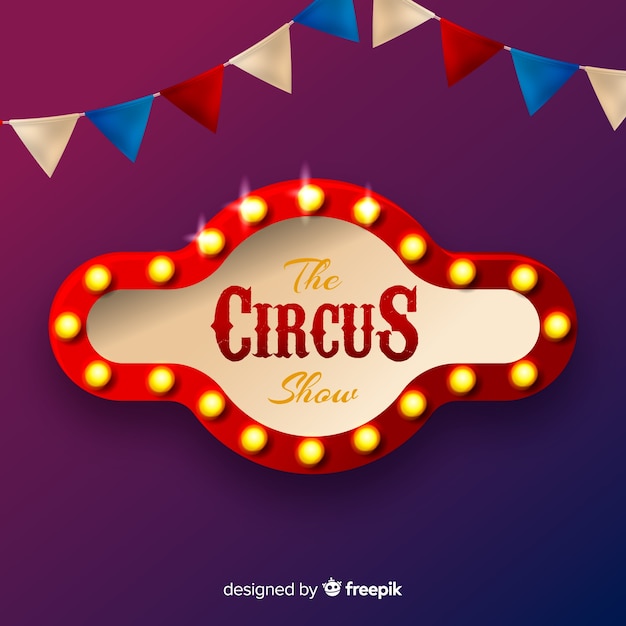 Vintage circus light sign background Vector | Free Download