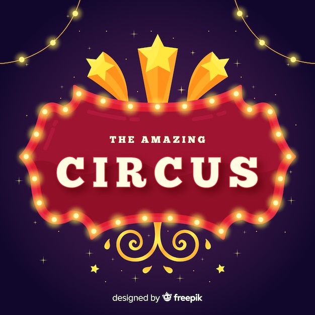 Vintage circus light sign | Free Vector